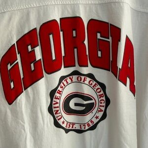 Pressbox White and Red Georgia University Long Sleeve Shirt
